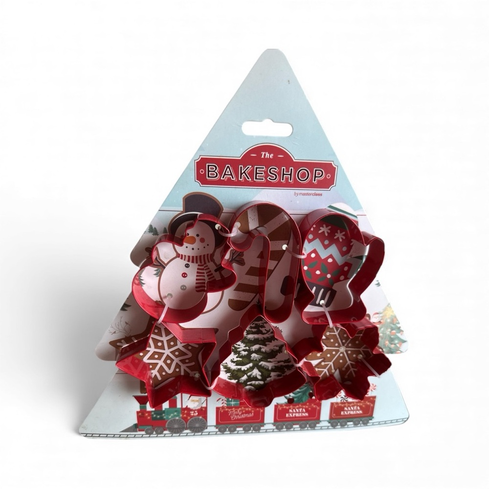 The bake shop by Masterclass Christmas cookie cutters each cutter is 3 inches